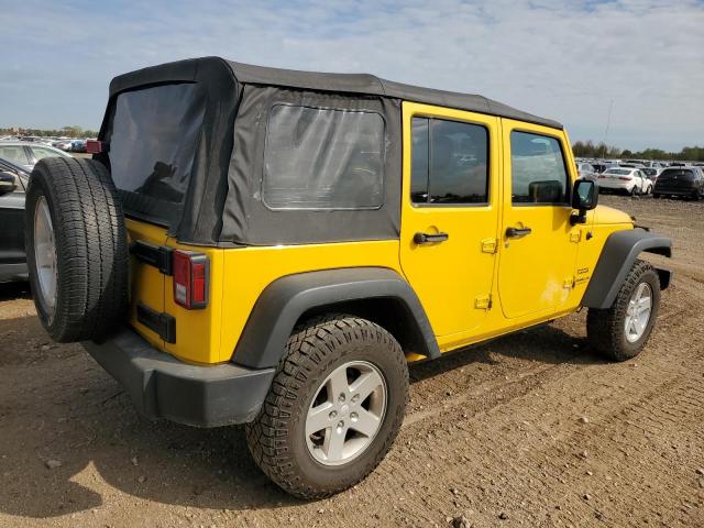 1C4BJWDGXFL722695 - 2015 JEEP WRANGLER U SPORT YELLOW photo 3