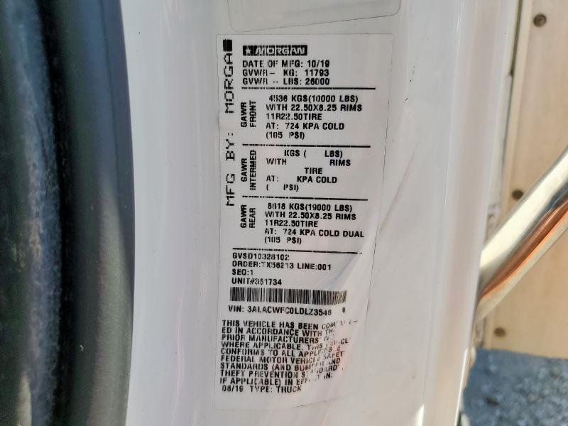 3ALACWFC0LDLZ3546 - 2020 FREIGHTLINER M2 106 MEDIUM DUTY WHITE photo 10