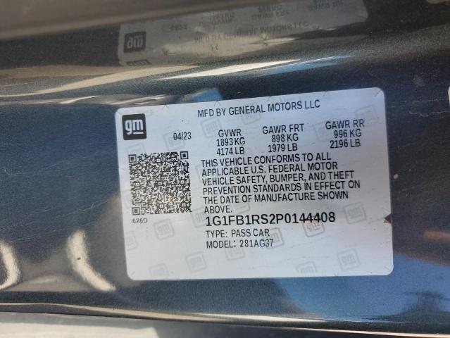 1G1FB1RS2P0144408 - 2023 CHEVROLET CAMARO LS CHARCOAL photo 13