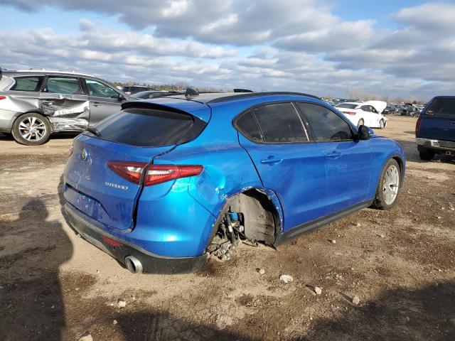 ZASFAKNN3J7B98256 - 2018 ALFA ROMEO STELVIO TI SPORT BLUE photo 3