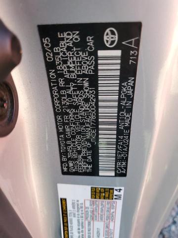 JTKDE177850042931 - 2005 TOYOTA SCION TC SILVER photo 12