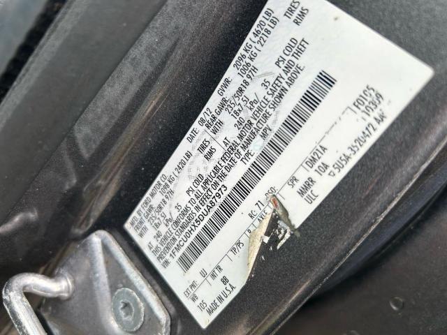 1FMCU0HX5DUA87973 - 2013 FORD ESCAPE SEL GRAY photo 10