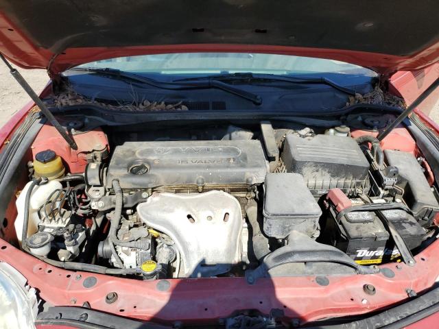 4T1BE46K87U090698 - 2007 TOYOTA CAMRY CE RED photo 11