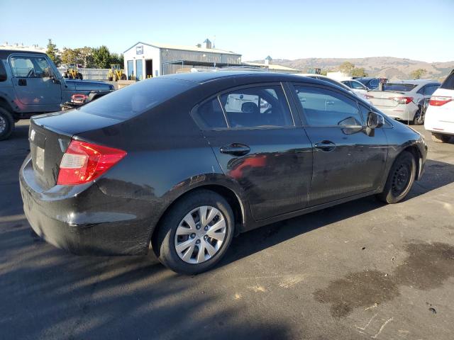 19XFB2F59CE322182 - 2012 HONDA CIVIC LX BLACK photo 3