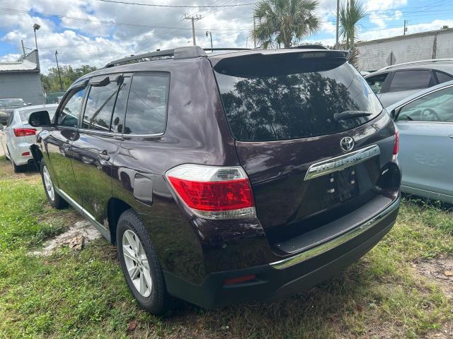 5TDBK3EH1CS114013 - 2012 TOYOTA HIGHLANDER BASE Burdeos foto 3