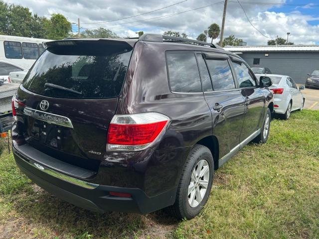 5TDBK3EH1CS114013 - 2012 TOYOTA HIGHLANDER BASE Burdeos foto 4