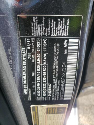 WDCGG8HB6BF632204 - 2011 MERCEDES-BENZ GLK 350 4MATIC CHARCOAL photo 12