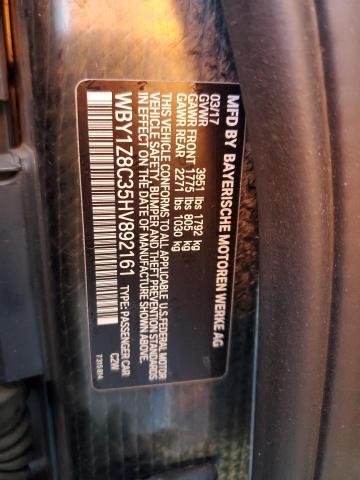 WBY1Z8C35HV892161 - 2017 BMW I3 REX BLACK photo 12