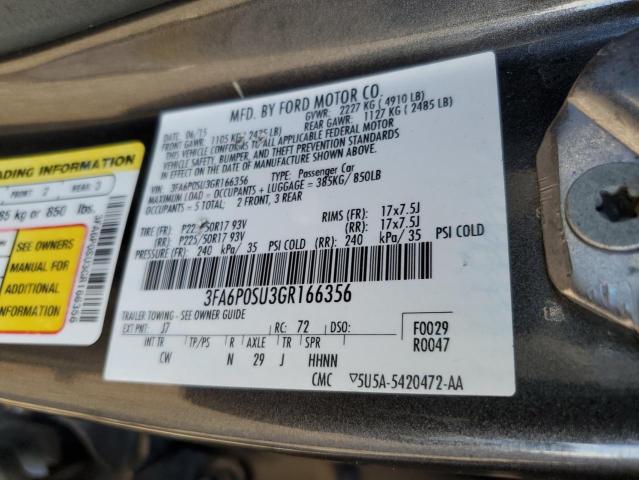 3FA6P0SU3GR166356 - 2016 FORD FUSION TITANIUM PHEV 石墨色 照片 13