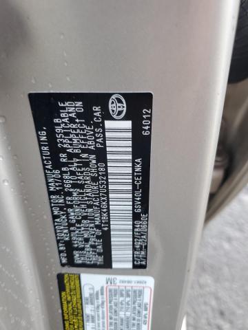 4T1BK46KX7U532180 - 2007 TOYOTA CAMRY LE TAN photo 12