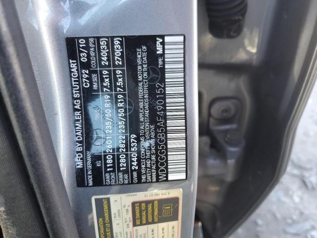 WDCGG5GB5AF490152 - 2010 MERCEDES-BENZ GLK 350 ნაცრისფერი ფოტო 13