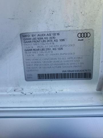 WA18NAF44KA047673 - 2019 AUDI A4 ALLROAD PREMIUM PLUS WHITE photo 13