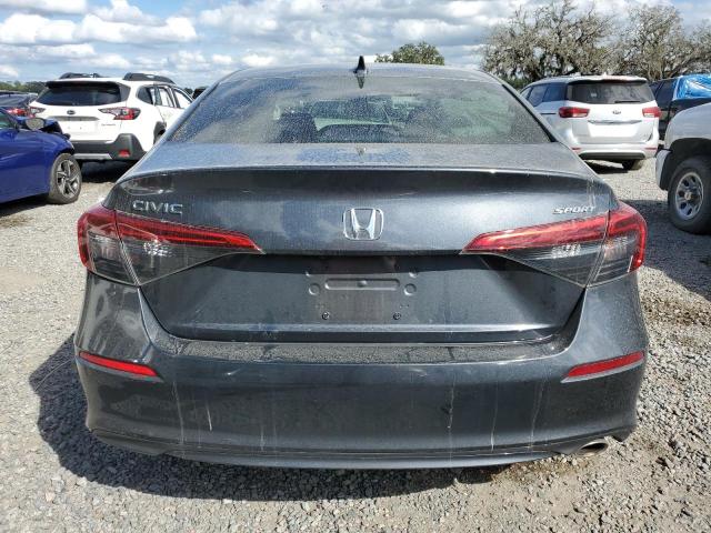 2HGFE2F58NH548830 - 2022 HONDA CIVIC SPORT GRAY photo 6