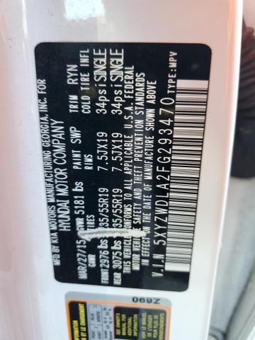 5XYZWDLA2FG293470 - 2015 HYUNDAI SANTA FE S WHITE photo 13