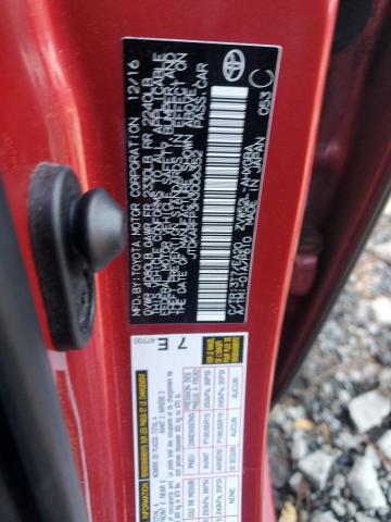 JTDKARFP3H3006352 - 2017 TOYOTA PRIUS PRIM Czerwony zdjęcie 12