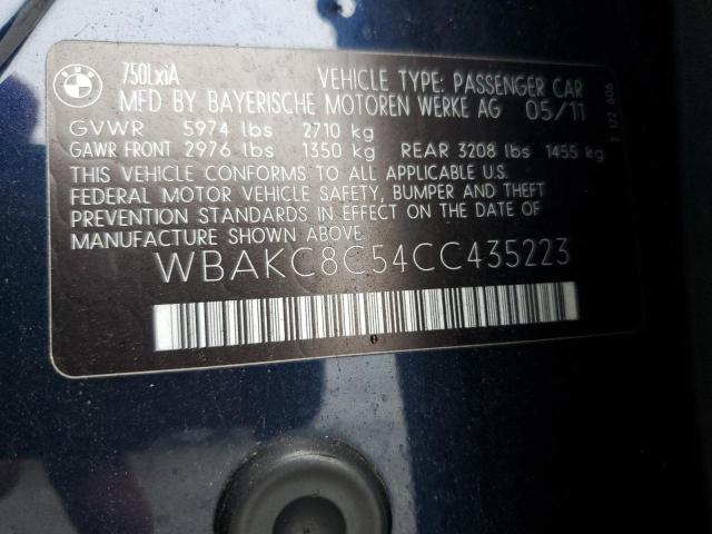 WBAKC8C54CC435223 - 2012 BMW 750 LXI BLUE photo 12