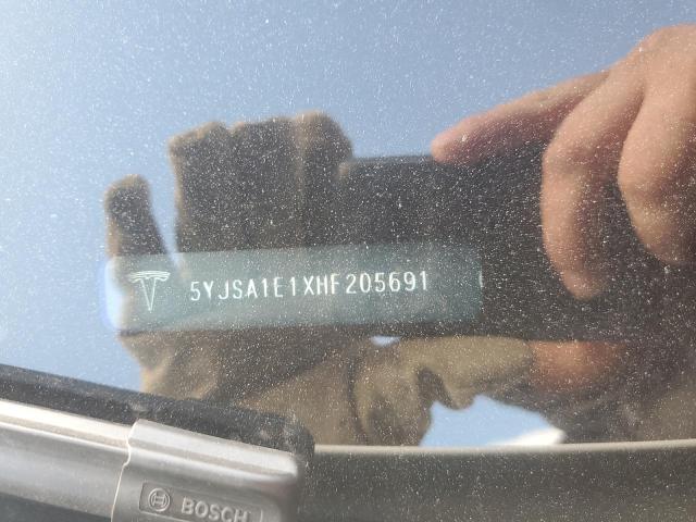 5YJSA1E1XHF205691 - 2017 TESLA MODEL S Weiß Foto 12