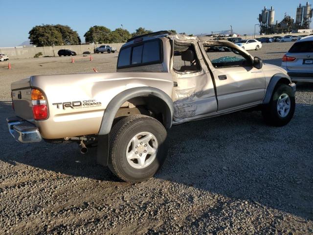 5TEGN92NX2Z004458 - 2002 TOYOTA TACOMA DOUBLE CAB PRERUNNER GOLD photo 3