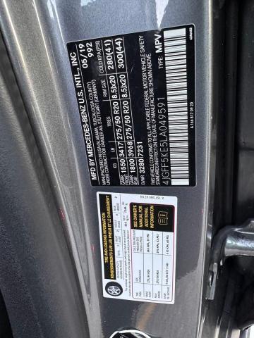 4JGFF5KE5LA049591 - 2020 MERCEDES-BENZ GLS 450 4MATIC GRAY photo 10