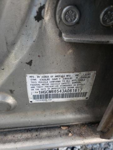 1HGCM66543A061617 - 2003 HONDA ACCORD EX GOLD photo 12