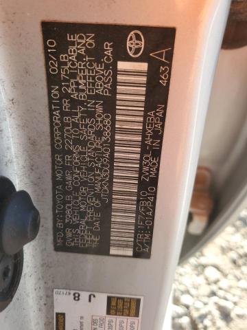 JTDKN3DU9A0138680 - 2010 TOYOTA PRIUS Gümüş foto 13