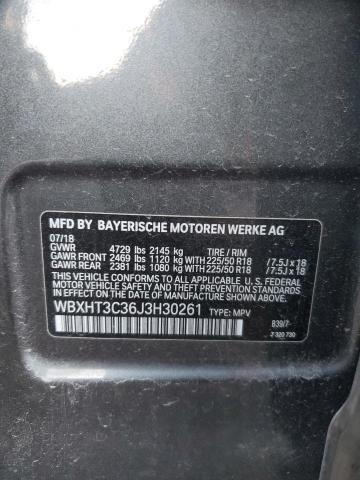 WBXHT3C36J3H30261 - 2018 BMW X1 XDRIVE28I CHARCOAL photo 13