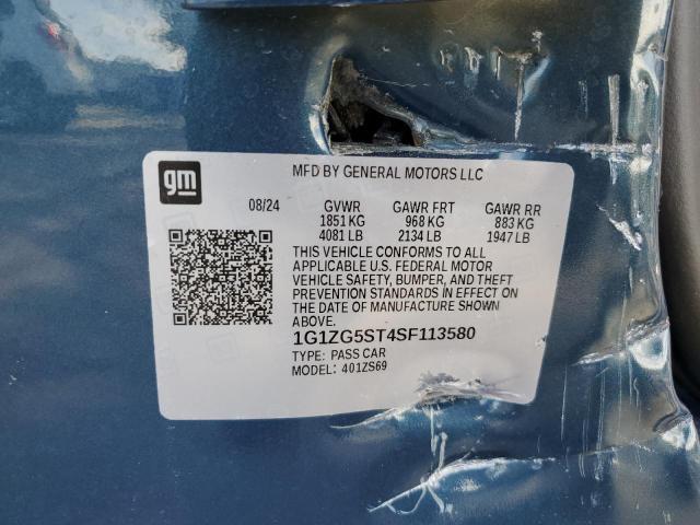 1G1ZG5ST4SF113580 - 2025 CHEVROLET MALIBU RS 蓝色 照片 12