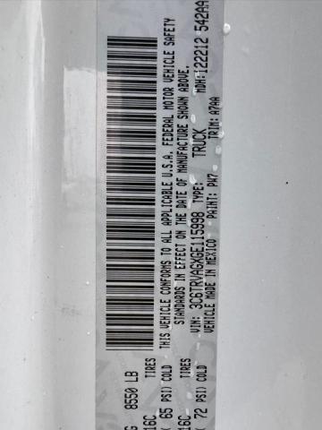 3C6TRVAGXGE115998 - 2016 RAM PROMASTER 1500 STANDARD Ağ foto 10