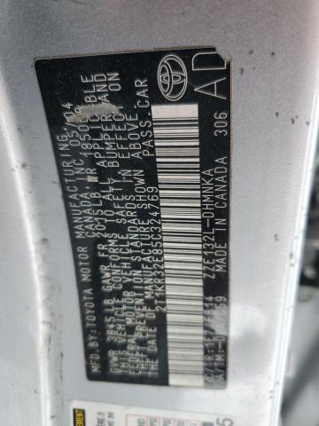 2T1KR32E85C324769 - 2005 TOYOTA COROLLA MA XR SILVER photo 14