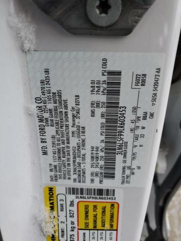 3LN6L5F99LR603453 - 2020 LINCOLN MKZ RESERVE WHITE photo 12