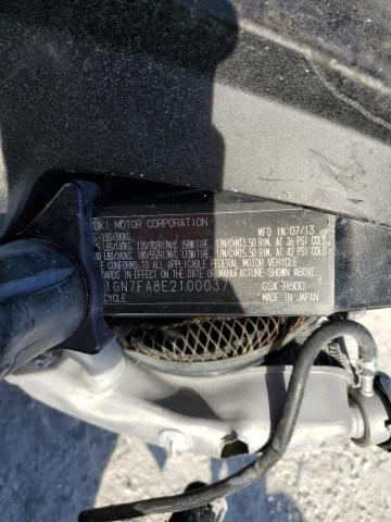 JS1GN7FA8E2100037 - 2014 SUZUKI GSX-R600 BLUE photo 8