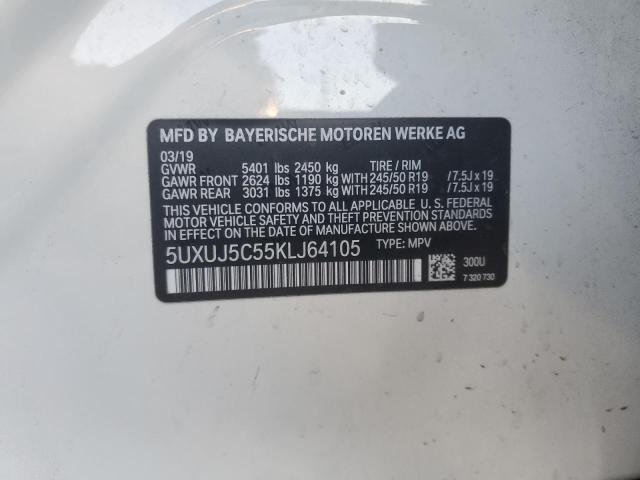 5UXUJ5C55KLJ64105 - 2019 BMW X4 M40I WHITE photo 14