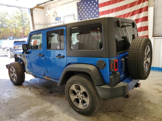 1C4BJWEG1GL172108 - 2016 JEEP WRANGLER U SAHARA BLUE photo 2