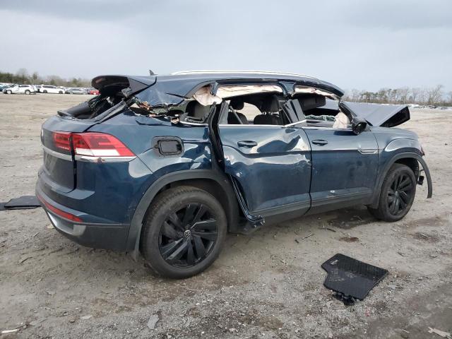 1V2WC2CA8MC240482 - 2021 VOLKSWAGEN ATLAS CROS SE BLUE photo 3