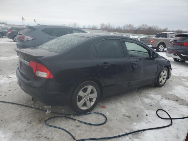 19XFA16609E005602 - 2009 HONDA CIVIC LX-S BLACK photo 3