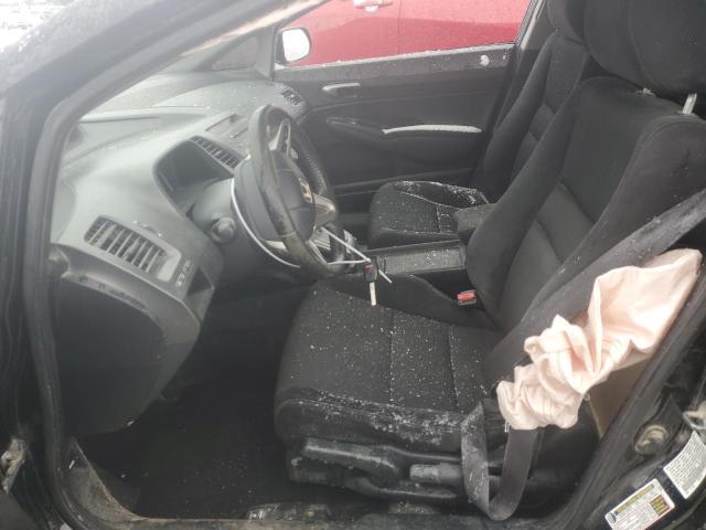 19XFA16609E005602 - 2009 HONDA CIVIC LX-S BLACK photo 7