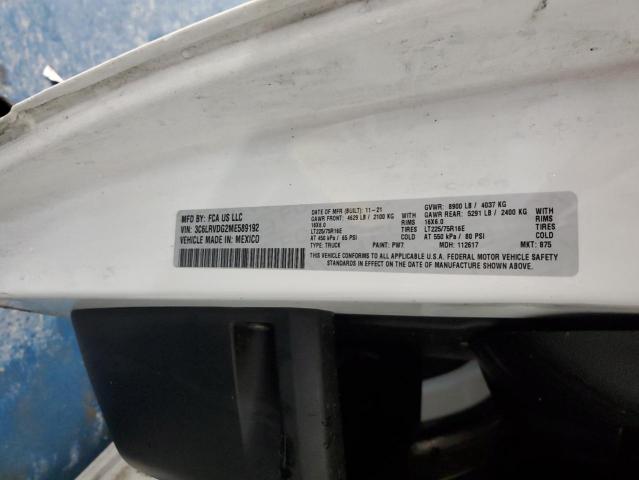3C6LRVDG2ME589192 - 2021 RAM PROMASTER 2500 HIGH WHITE photo 12