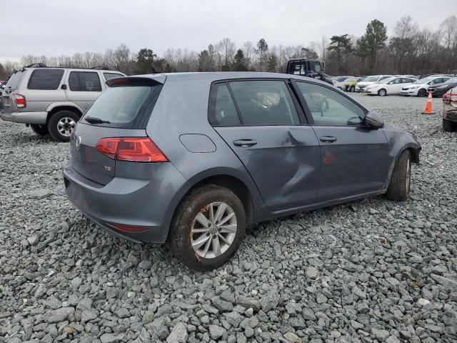 3VW217AU3FM019189 - 2015 VOLKSWAGEN GOLF GRAY photo 3