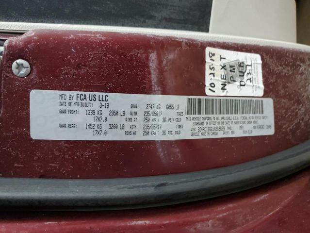 2C4RC1BG2JR269669 - 2018 CHRYSLER PACIFICA TOURING L MAROON photo 13