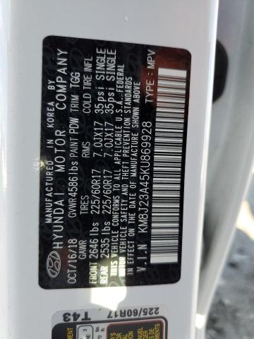 KM8J23A45KU869928 - 2019 HYUNDAI TUCSON SE Biały zdjęcie 13