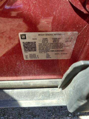 1GKKNNLS9KZ202567 - 2019 GMC ACADIA SLT-2 红色 照片 13