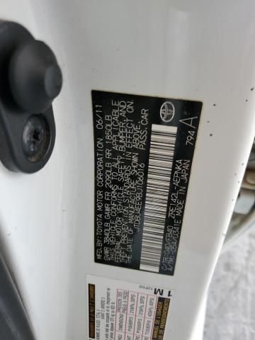 JTDBU4EE9BJ106016 - 2011 TOYOTA COROLLA BASE WHITE photo 12