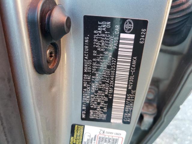 4T1BF32K46U625327 - 2006 TOYOTA CAMRY LE Boz foto 12
