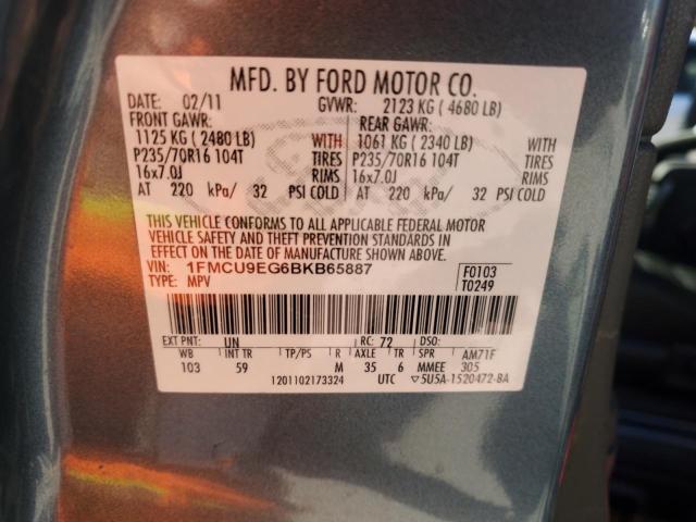 1FMCU9EG6BKB65887 - 2011 FORD ESCAPE LIMITED 蓝色 照片 13