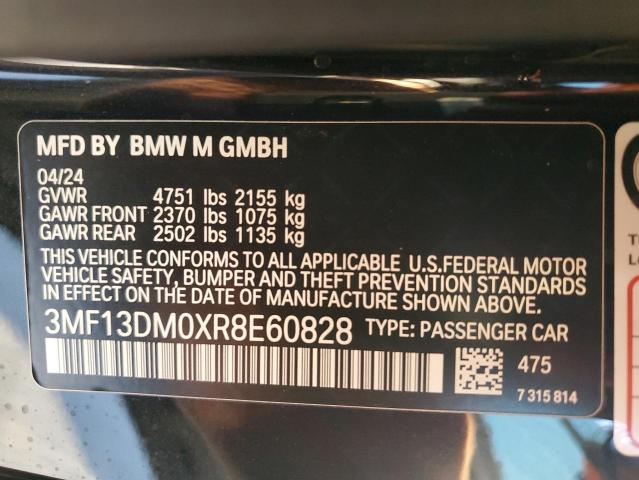 3MF13DM0XR8E60828 - 2024 BMW M2 BLACK photo 13