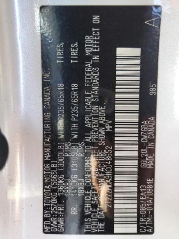 2T2ZZMCA9HC048652 - 2017 LEXUS RX 350 BASE WHITE photo 14