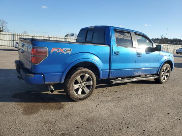 1FTFW1CF8DKD40148 - 2013 FORD F150 SUPERCREW BLUE photo 3