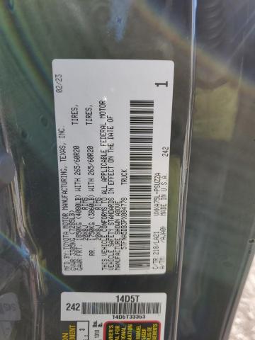 5TFNA5DB3PX084778 - 2023 TOYOTA TUNDRA CREWMAX PLATINUM BLACK photo 12