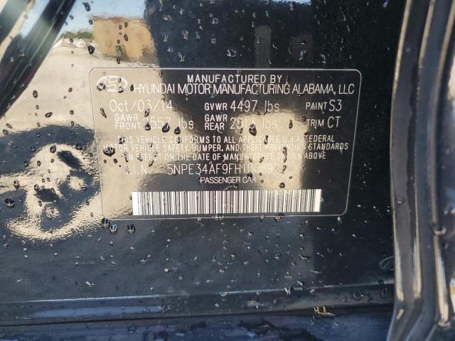 5NPE34AF9FH100892 - 2015 HYUNDAI SONATA SPORT BLACK photo 12