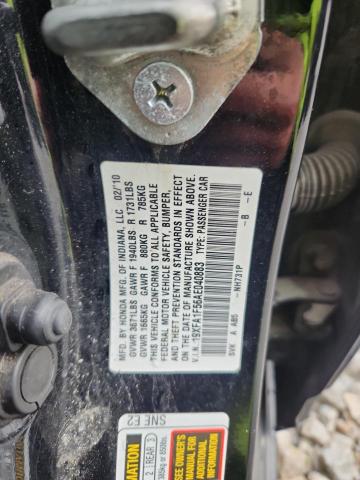 19XFA1F56AE040883 - 2010 HONDA CIVIC LX BLACK photo 12
